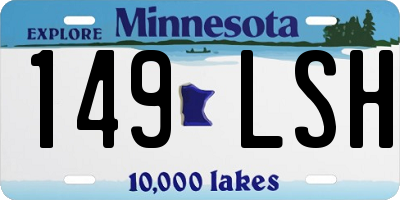 MN license plate 149LSH