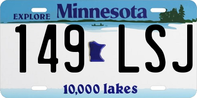 MN license plate 149LSJ