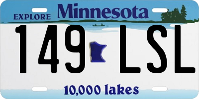 MN license plate 149LSL