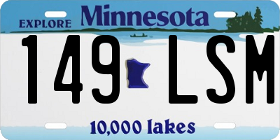 MN license plate 149LSM