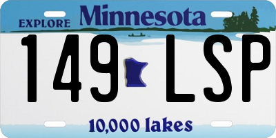 MN license plate 149LSP