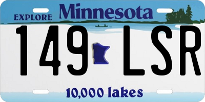 MN license plate 149LSR