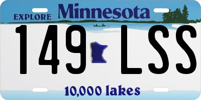 MN license plate 149LSS