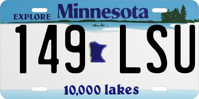 MN license plate 149LSU