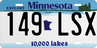 MN license plate 149LSX