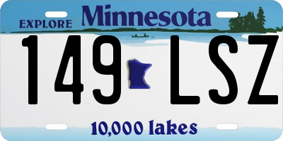 MN license plate 149LSZ