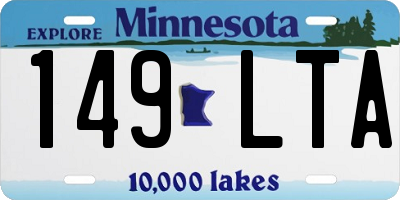 MN license plate 149LTA