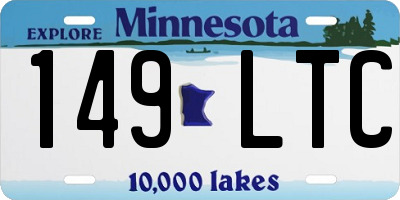 MN license plate 149LTC
