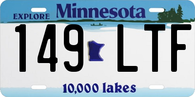 MN license plate 149LTF