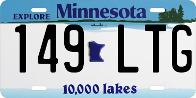 MN license plate 149LTG