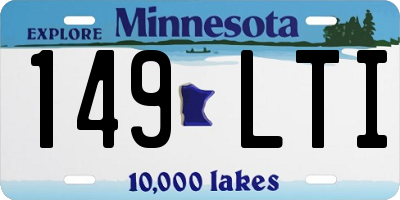 MN license plate 149LTI