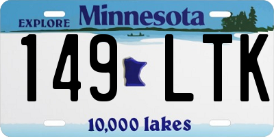 MN license plate 149LTK