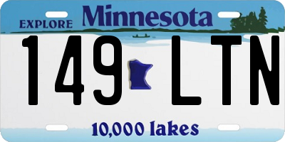 MN license plate 149LTN