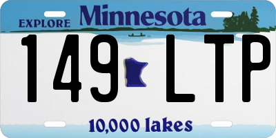 MN license plate 149LTP