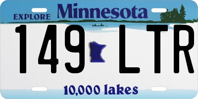MN license plate 149LTR