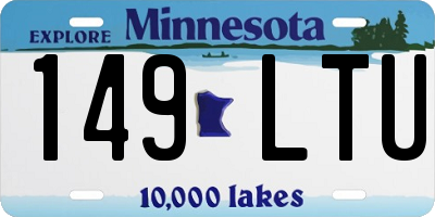 MN license plate 149LTU