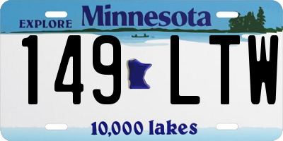 MN license plate 149LTW