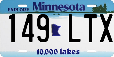 MN license plate 149LTX