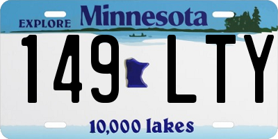 MN license plate 149LTY