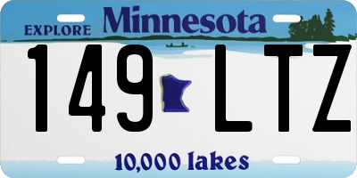 MN license plate 149LTZ