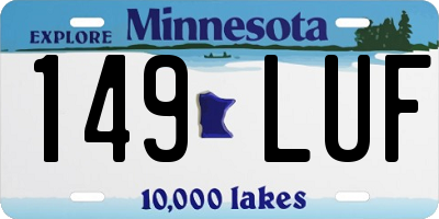 MN license plate 149LUF