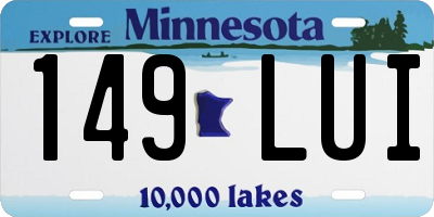 MN license plate 149LUI