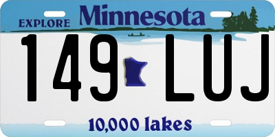 MN license plate 149LUJ