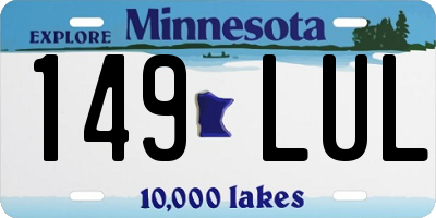 MN license plate 149LUL