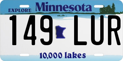 MN license plate 149LUR