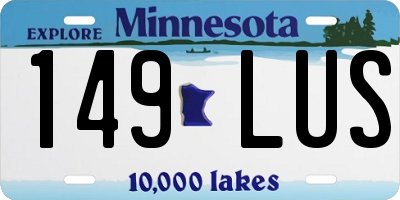 MN license plate 149LUS