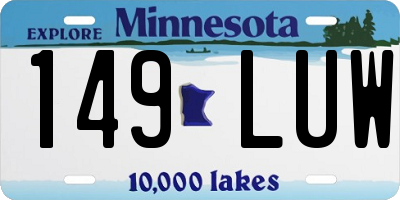 MN license plate 149LUW