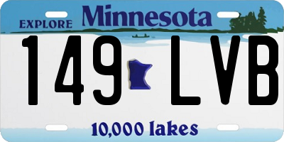 MN license plate 149LVB