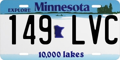 MN license plate 149LVC