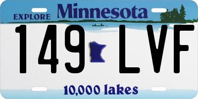 MN license plate 149LVF
