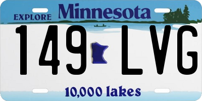 MN license plate 149LVG