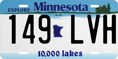 MN license plate 149LVH