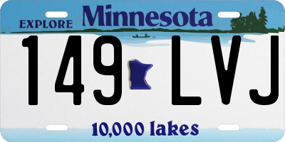 MN license plate 149LVJ