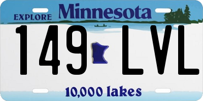MN license plate 149LVL