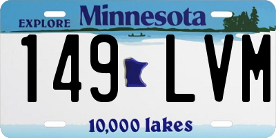 MN license plate 149LVM