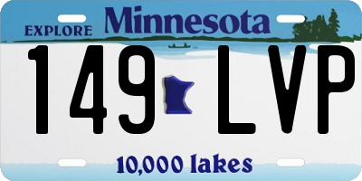 MN license plate 149LVP
