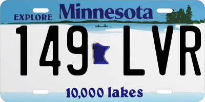 MN license plate 149LVR