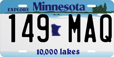 MN license plate 149MAQ