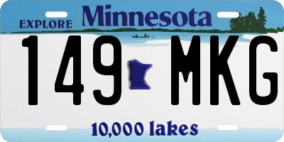 MN license plate 149MKG