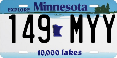 MN license plate 149MYY