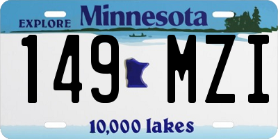 MN license plate 149MZI