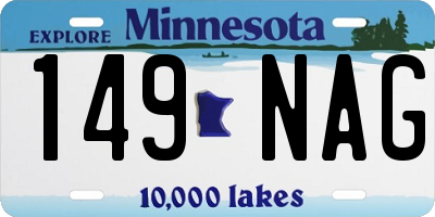 MN license plate 149NAG
