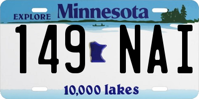 MN license plate 149NAI