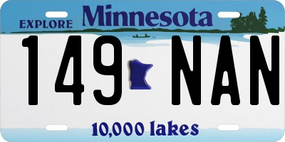 MN license plate 149NAN