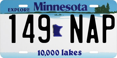 MN license plate 149NAP