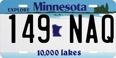 MN license plate 149NAQ